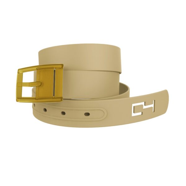 ceinture classic beige boucle jaune